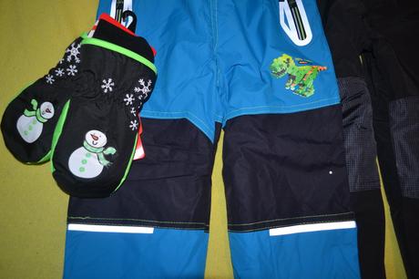 2x oteplené kalhoty kugo,v.104,rukavice, kugo,104