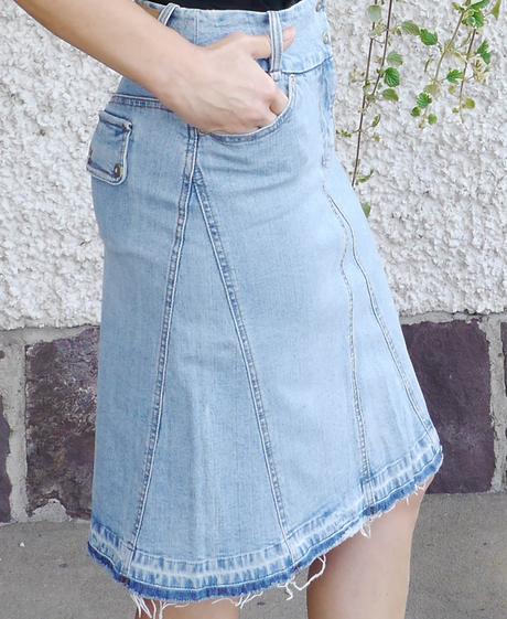 Sukne svetle modra dzinova mango, mango,34