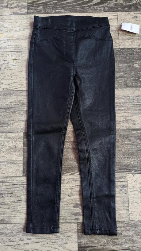 Jegginy dívčí glitrové 104/110, nutmeg,104 / 110