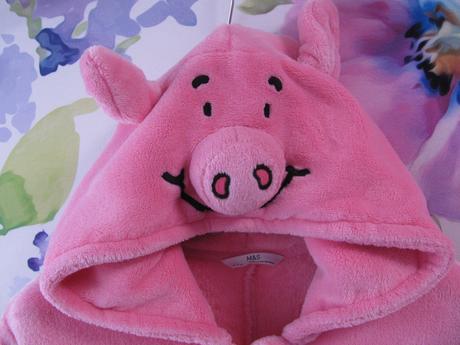 Fleecový teplý, heboučký overal s kapucí na spaní, marks & spencer,158