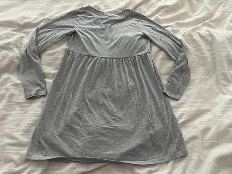 Šedé šaty s dlouhým rukávem vel. l, l