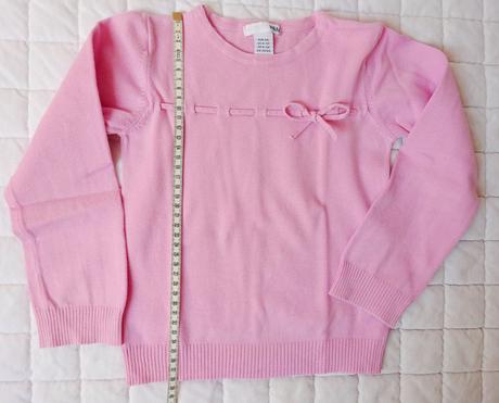 Růžový svetřík, h&m,110