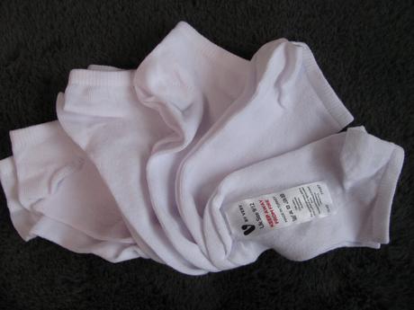 Bílé bavlněné kotníkové ponožky - 5 pack v.9-12let, 146