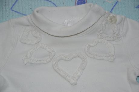 Teplejší bavlněné body dl. rukáv se srdíčky, ergee,68