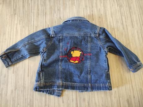 Riflová bunda s medvídkem pú, disney,86