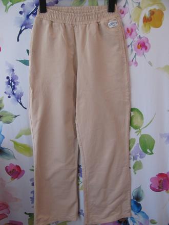 Dívčí béžové tepláky, ležérní styl, 158