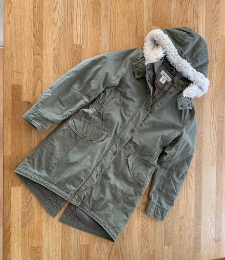 Kabát & vyteplený bundokát h&m vel. 152, h&m,152