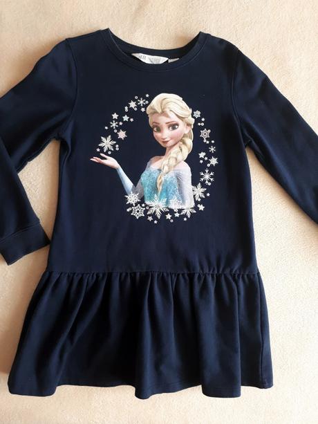 Dívčí šaty, šatičky, frozen - elsa, vel.122/128, h&m,122