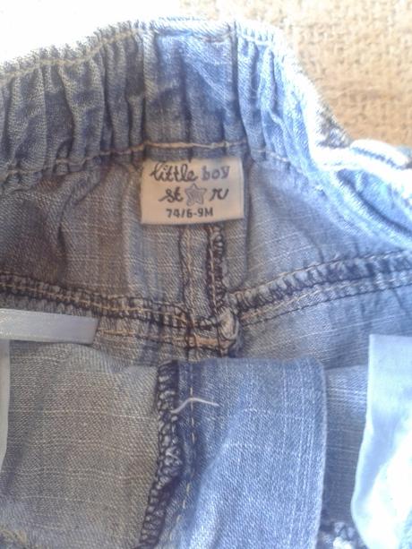 Bavlněné  rifličky zn.litle boy star, 74