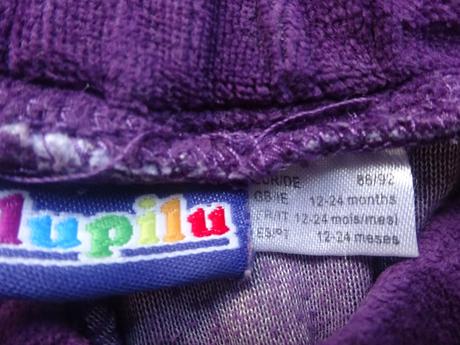 Tepláky fialové sametové, vel. 86/92, lupilu,86