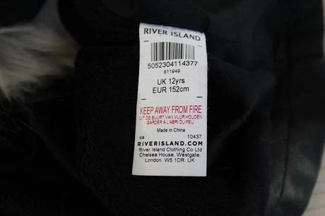 Koženková bunda vel. 12 let, river island,152