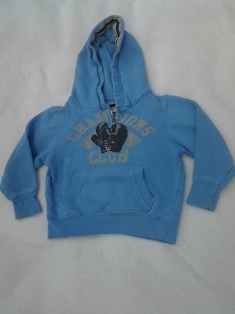 Mikina s kapuci s potiskem vel. 86/92, 86