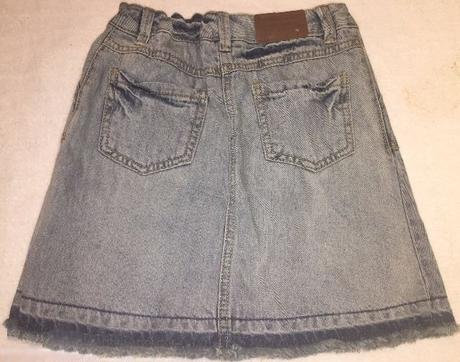 Světle modrá džínová sukně na knoflíky, vel. 8y, next,122
