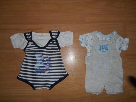 Novorozenecké letní komplety vel. 62 a 68, f&f,62