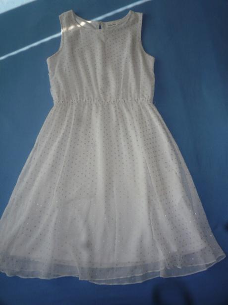 Bílé třpytivé šaty vel. 152, kappahl,152