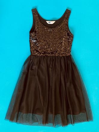 Šaty s flitry 8-10 let, h&m,140