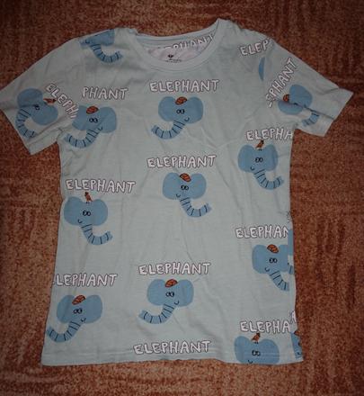 Tričko se slony hm vel. 134-140, h&m,134