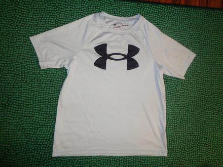 Šedé funkční tričko 8-9 let, under armour,128