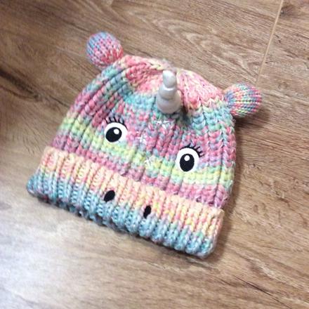 Duhová zimní čepice ,,jednorožec" 8-12 let, george,140