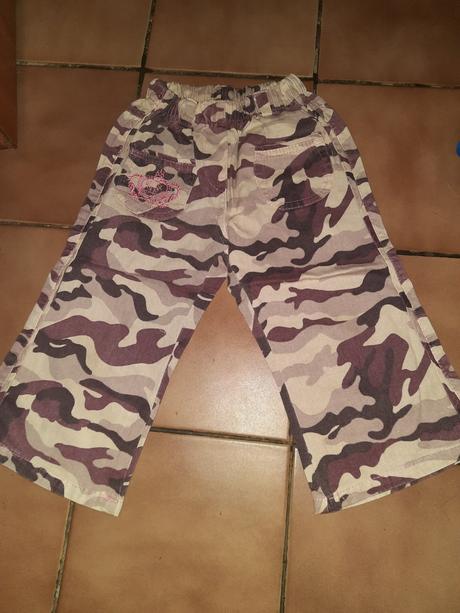 Dívčí maskáčové kalhoty vel. 92 - 98, 92