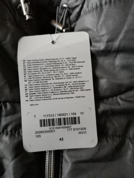 Zimní bunda, takko,42