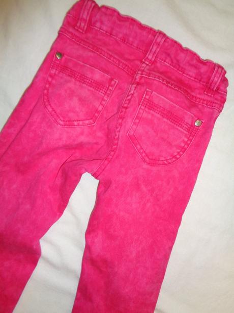 Luxusní sytě růžové riflové kalhoty, lupilu,110