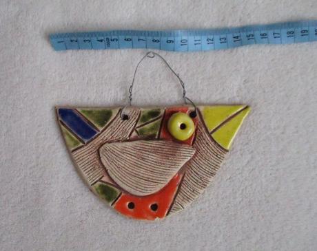 Keramický ptáček na zavěšení, 