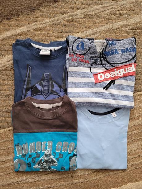 Set 4 triček pro kluka vel. 116, 104–116