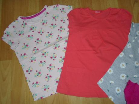 Tričko 4ks květiny 98/104 3/4 roky, f&f,98