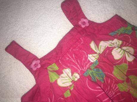 Růžové letní šaty na ramínka, květiny, vel. 2-3y, dopodopo,98