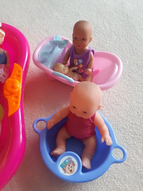Dětská sada na koupání - panenky, miminka, vaničky,