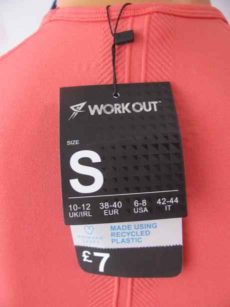 Funkční lososové elastické tričko workout, primark,s