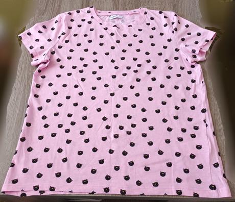 Dívčí triko sv. růžové krátký rukáv kočičky cropp, s