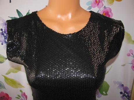 Dámské elastické šaty, malé černé, atmosphere,36