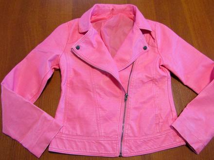 Dívčí koženková bunda vel 164, 164