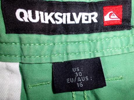 Zelené chino, quiksilver,s