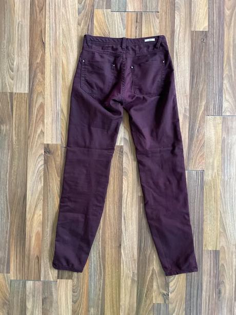 Vínové kalhoty, vel xs, pull and bear, pull&bear,xs