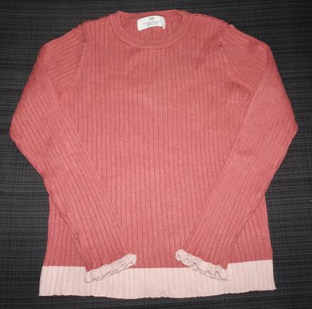Dívčí žebrovaný svetřík hm vel. 134-140, h&m,134