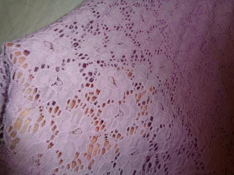 Nádherné fialkové krajkové šaty 158/164, 158