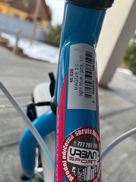 Dětské kolo maggie 2.0 light blue pink 11 a zvonek, 12