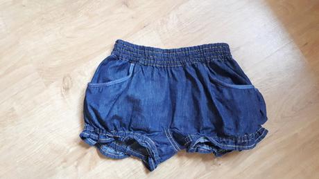 Peckovní balónkové džínové kraťasy šortky, 98