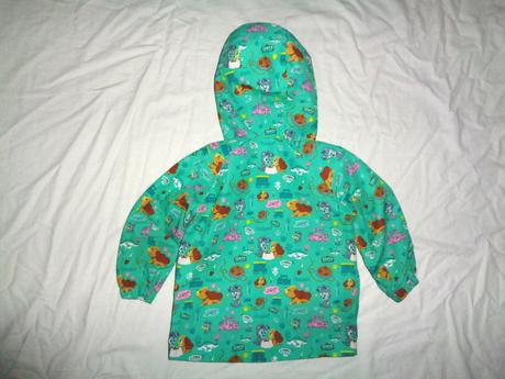 Kouzelná zelená nepromokavá bunda s pejsky, disney,92