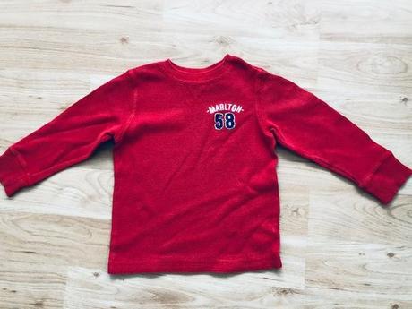 Cervene tricko dlouhy rukav na donoseni 98/104 h&m, h&m,98