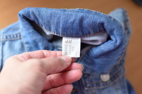 Bunda džínová vel. 12 - 18 m, h&m,86