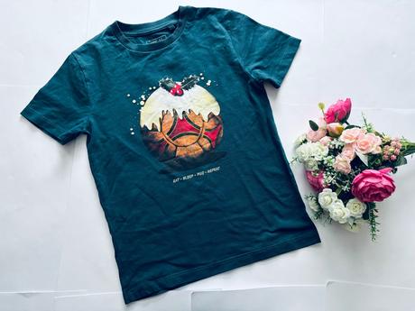 Triko vánoční petrolej.barvy - v.7 let zn. next, 122