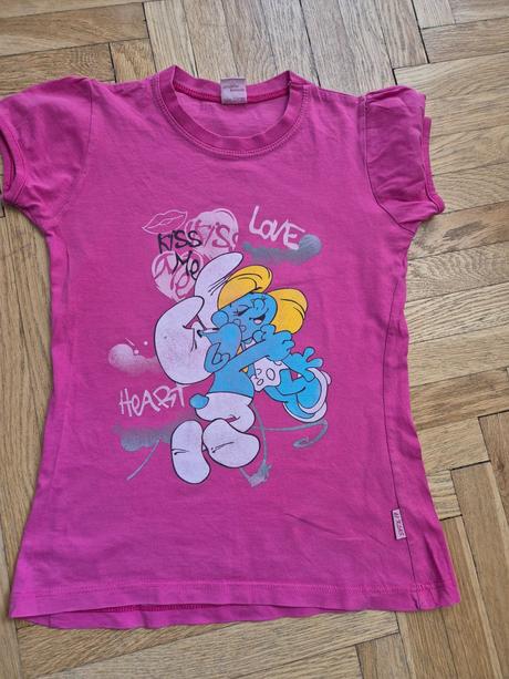 2x tričko šmoulinka, 128