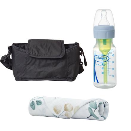 Set mamaleto organizér, anti-colic láhev a plenka, mamaleto