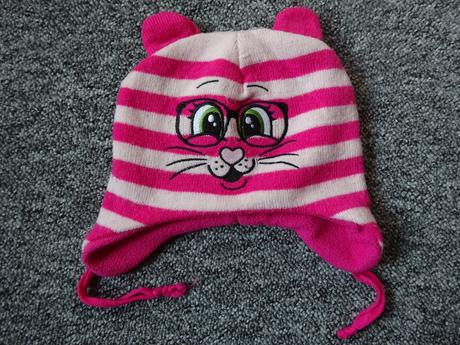 Zimní čepice s proužky, vel. 86/92, 86