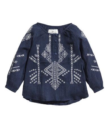Tmavě modrá košile, h&m,122