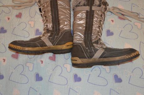 38 stříbrné sněhule, vysoké kozačky, 38